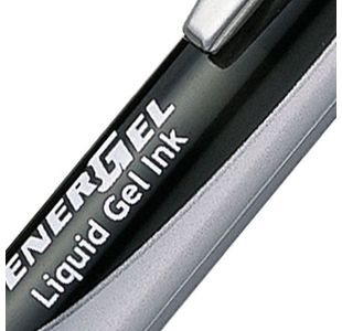 Pentel Retract Metal Tip Black Pk12
