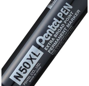 Pentel N50Xl-A Jmbo Perm Mrkr Blk P6