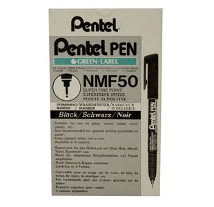 Pentel Nmf50 Marker 0.4 Black Pk12