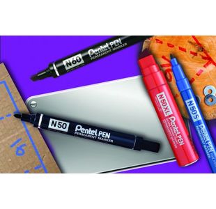 Pentel N50 Bullet Marker Blk Box 12