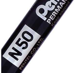 Pentel N50 Bullet Marker Blk Box 12