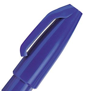 Pentel S520 Sign W/Based Pen Blu P12