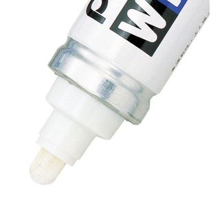 Pentel X100W Perm White Mrkr Box 12