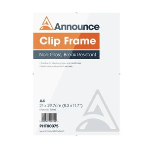 Announce A4 Metal Clip Frame