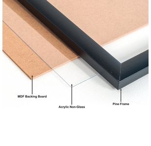 Hampton Frames Black Wooden Frame A3