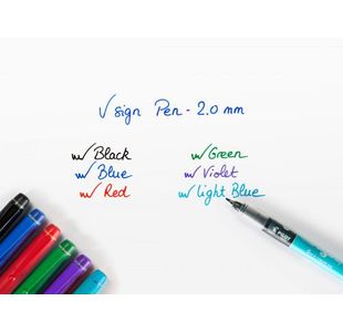 Pilot V Sign Pen Black Swvsp01 Pk12