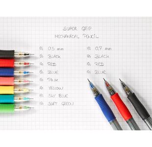 Pilot Super Grip Pencil Black Pk12