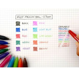 Pilot Erasable Rollerbal Pen Blk P12