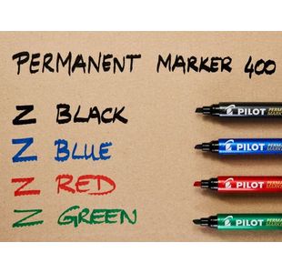 Pilot 400 Chisel Tip Marker Blk Pk20
