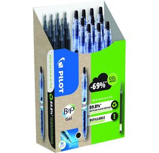 Pilot B2P Blk 10 Pens+10 Rfls Pk20