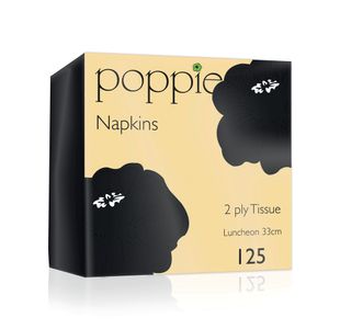 Poppies 2-Ply Nap 4F 33Cm Blk Pk2000