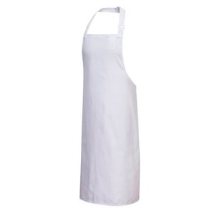 Polycotton Bib Apron White Pk12