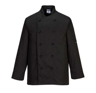 Somerset Chefs Jacket L/S Black Xs