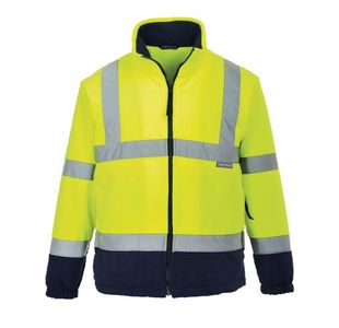 Hi-Vis Contrast Fleece Ylw/Navy Xs