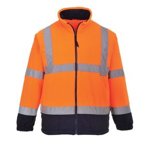 Hi-Vis Contrast Fleece Org/Navy Xxl