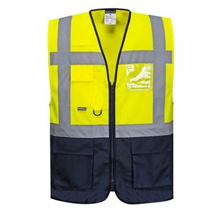 Warsaw Hi-Vis Vest Ylw/Nvy Xl Pk10