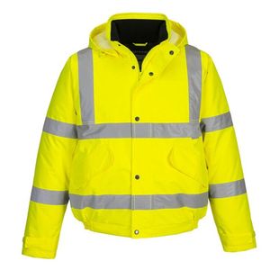 Hi-Vis Winter Bomber Jacket Ylw Xs