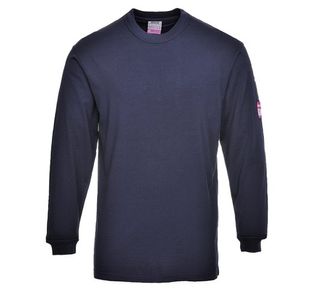 Fr Anti-Static L/S Tshirt Nvy M