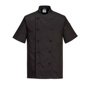 Kent Chefs Jacket S/S Black Xs