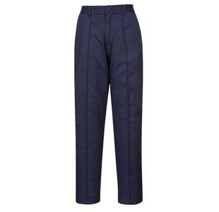 Women'S Elasticated Trousers Navy L