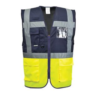 Paris Hi-Vis Vest Ylw/Nvy L Pk10