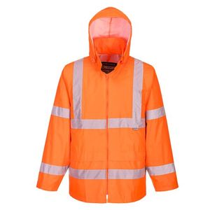 Hi-Vis Rain Jacket Orange Xs