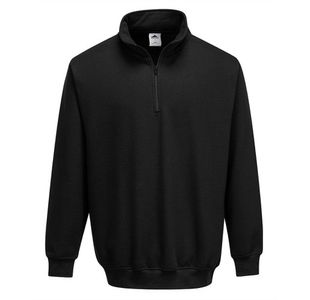 Sorrento Zip Neck Sweatshirt Blk L