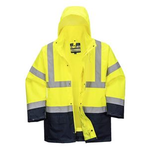 Hi-Vis 5-In-1 Cont Jacket Ylw/Navy L