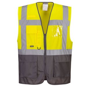 Warsaw Hi-Vis Vest Ylw/Gry L Pk10