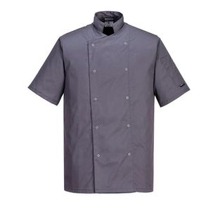 Cumbria Chefs Jkt S/S Slate Gry 4Xl