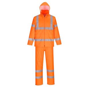 Hi-Vis Packaway Rain Suit Org 4Xl