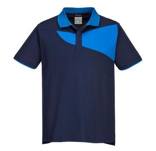 Pw2 Cotton Comfort Polo S/S Nvy/Ro L