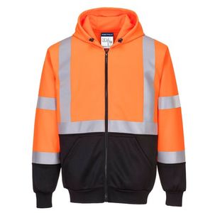 Hi-Vis Cont Zipped Hoodie O/B 4Xl