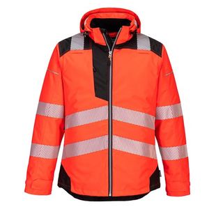 Pw3 Hi-Vis Winter Jacket Red/Blk L