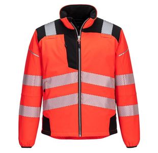 Pw3 Hi-Vis Softshell 3L Red/Blk 4Xl