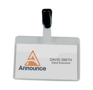 Security Name Badge 60X90Mm Pk25