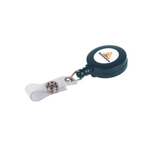 Badge Reel Charcoal Pk10