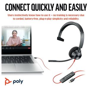 Poly Blackwire 3310 Usb-C/A Hset