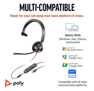 Poly Blackwire 3315 Usb-C/A Hset