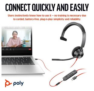 Poly Blackwire 3315 Usb-C/A Hset