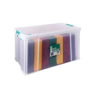 Storestack 70L Storage Box Clear