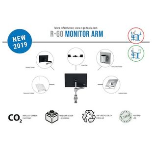 R-Go Zepher 4 C2 Dual Monitor Arm