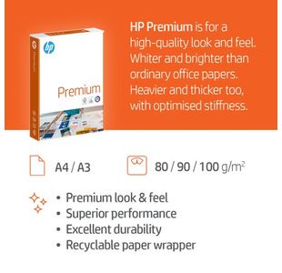 Hp Premium Paper A4 100Gsm Wht Pk500