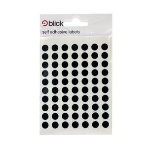 Blick Coloured Lbls 8Mm Black Pk9800