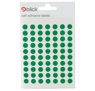 Blick Coloured Lbls 8Mm Green Pk9800