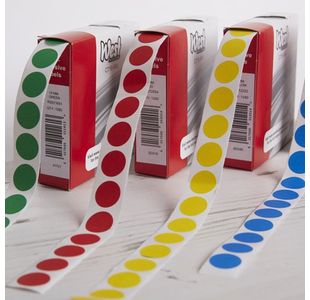 Blick Disp S/A Label 19Mm Grn Pk1280