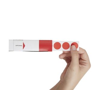 Blick Disp S/A Label 19Mm Red Pk1280