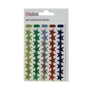 Blick Lbls Mtl Star 14Mm Ast Pk1800