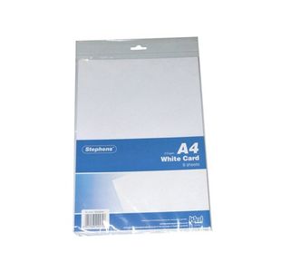 Stephens A4 Card Sheets X10 Whte Pk8