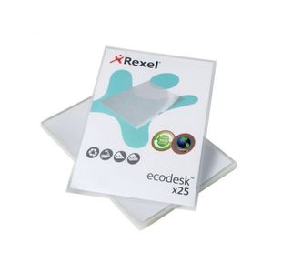 Rexel Ecodesk A4 Folders Clear Pk25